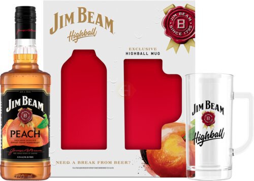 Jim Beam Peach Gift Set With Highball Mug