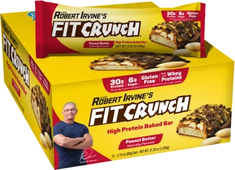 Chef Robert Irvines Fit Crunch Whey Protien Baked Bar Peanut Butter