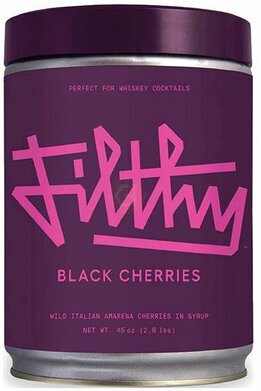 Filthy Black Amarena Cherries Premium Cocktail Black Cherry Garnish Non Gmo Vegan & Gluten Free