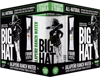 Big Hat Jalapeno Ranch Water Super Premium Reposado Tequila Cocktail