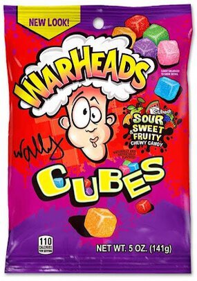Warheads Sour Sweet Fruity Mix Cubes Chewy Candy