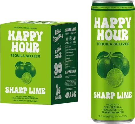 Happy Hour Tequila Seltzer Sharp Lime