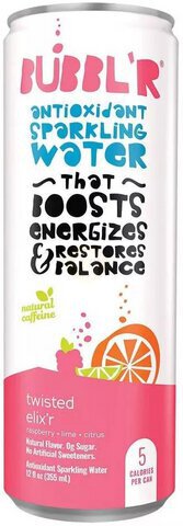 Bubblr Antioxidant Sparkling Water Twisted Elixr 12o