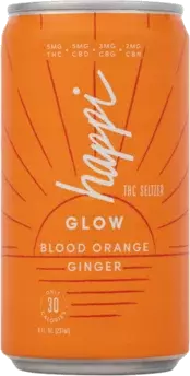 Hoppi Glow Blood Orange Ginger5mg Thc 5mg Cbd 3mg Cbg 2mg