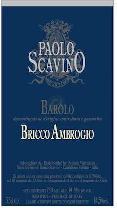 Paolo Scavino Barolo Bricco  Ambrogio 11