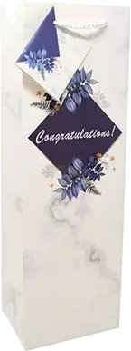 Gift Bag White Congrats