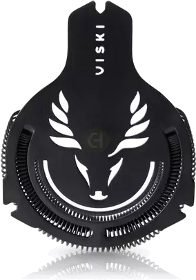 True Viski Stagshead Hawthorne Strainer Black
