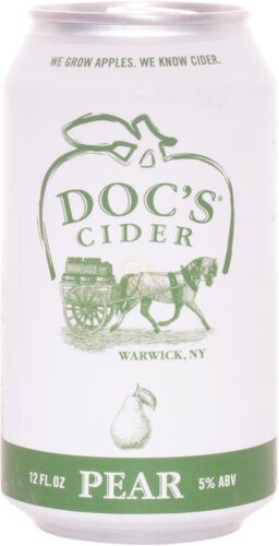 Doc's Draft Pear Cider Warwick Ny Glass