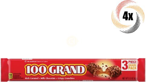 100 Grand Milk Chocolate Candy Bars Full Size Bulk