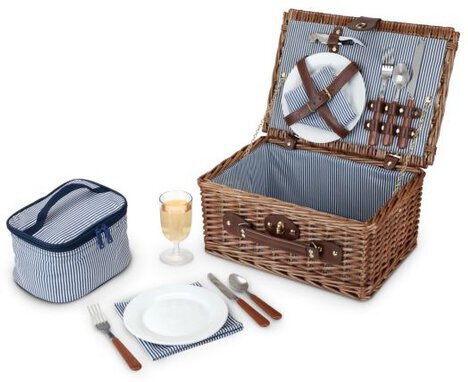 True Fab Seaside Newport Wicker Picnic Basket By Twine