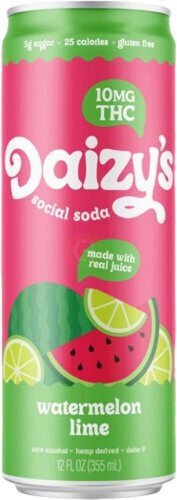 Daizys Social Soda Watermelon Lime 10mg Thc Single