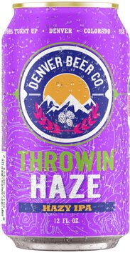 Denver Beer Co Throwin Haze Hazy India Pale Ale Colorado