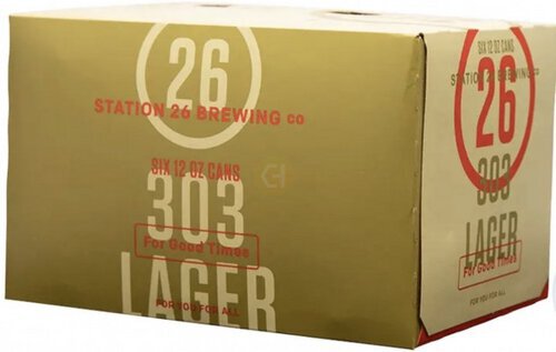 Station 26 Brewing Co Can 303 Lager