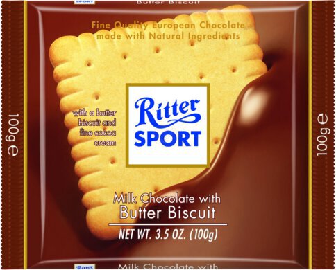 Ritter Sport Milk Chocolate With Butter Biscuit & Cocoa Creme