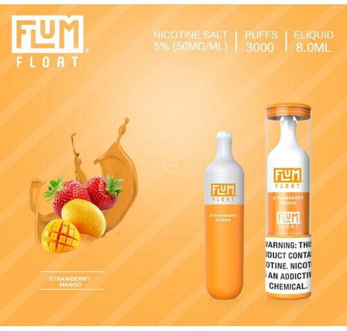 Flum Float Disposable Vape Nicotine 3000 Puffs Strawberry Mango