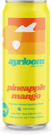 AYRLOOM HEMP PINEAPPLE MANGO 5MG THC 12OZ CN 4PK
