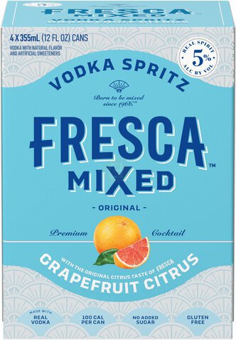 Fresca Mixed Grapefruit Citrus Vodka Spritz