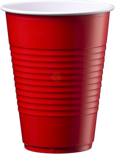 Party Time Red Drink Plastic Cups Cups Per Sleeve