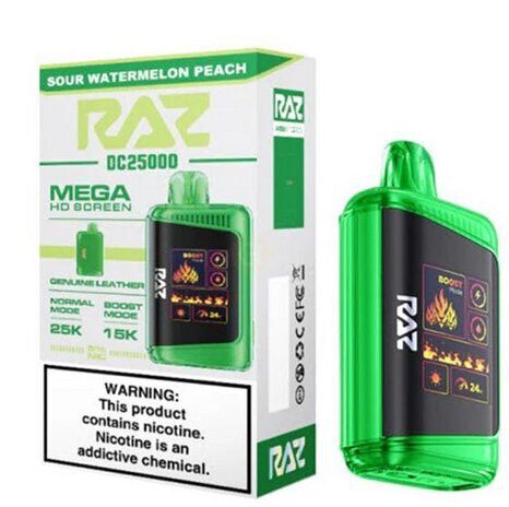 Raz Sour Watermelon Peach 25k Puffs