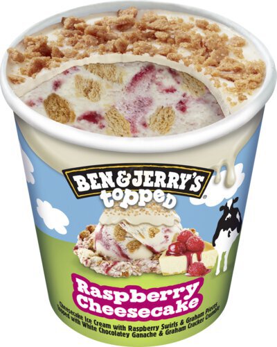Ben & Jerry S Raspberry Cheesecake Topped Ice Cream Pint Non Gmo