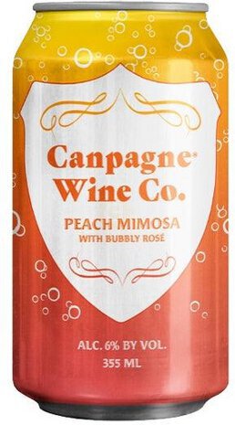 Canpagne Peach Mimosa Bubbly Rose Wine
