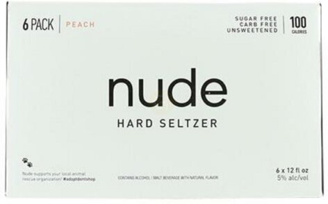Nude Hard Seltzer Peach Cans