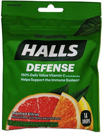 Halls Defense Assorted Citrus Drops