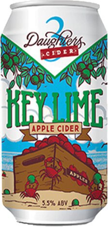 3 Daughters Key Lime Hard Cider 6 Pack Cans