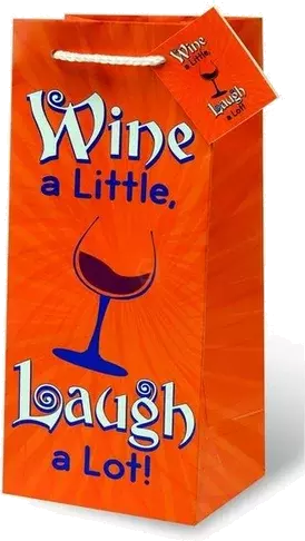 Wrap Art Gift Bag Wine A Little