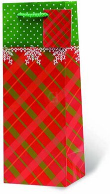 GIFT BAG HOLIDAY PLAID