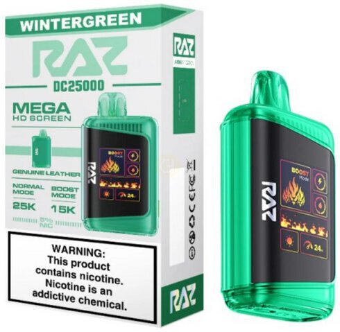 Raz Ltx Wintergreen 25k Puff