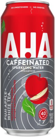 Aha Sparkling Water Caffeinated Fuji Apple White Tea