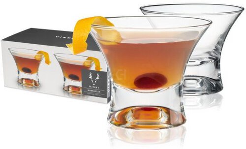 Viski Stemless Manhattan Glasses Set Of