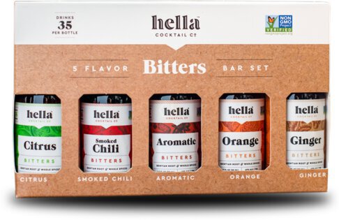 Hella Bitter 5 Flavor Bitters Cocktail Bar Set