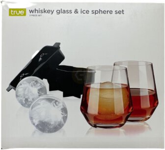 TRUE - WHISKEY GLASS & ICE SPHERE SET