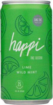 8 oz can Happi 5mg Thc Seltzer Lime Wild Mint