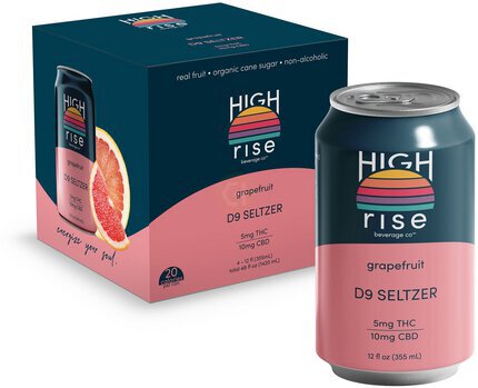 High Rise Bevarage Grapefruit 5mg Delta 9 10mg Cbd