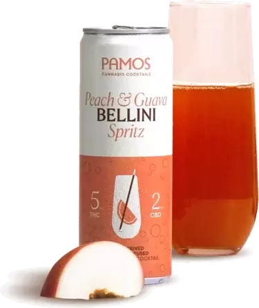 Pamos Peach And Guava Bellini Cannabis Spritz
