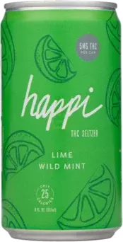 HAPPI LIME WILD MINT THC 5MG 8OZ CN 4PK