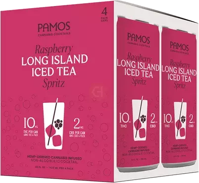 Pamos Raspberry Long Island Iced Team 10mg Thc