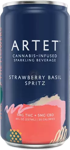 Artet Thc Cbd 5mg Mango Strawberry Basil Spritz Single