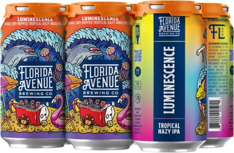 Florida Avenue Luminescence Hazy IPA 4 Pack Cans