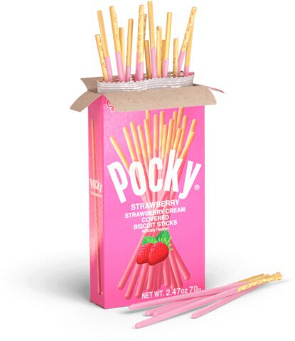 Pocky Strawberry Cream Covered Biscuit Sticks