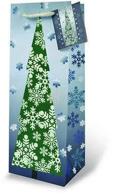 Gift Bag Glitter Snowflake Christmas