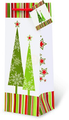 Gift Bag Starry Christmas Trees