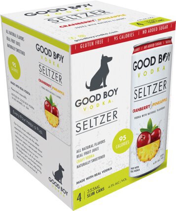 Good Boy Cranberry Pineapple Vodka Seltzers Sgl