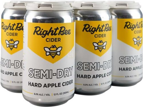 Right Bee Cider Semi Dry Hard Apple Cider