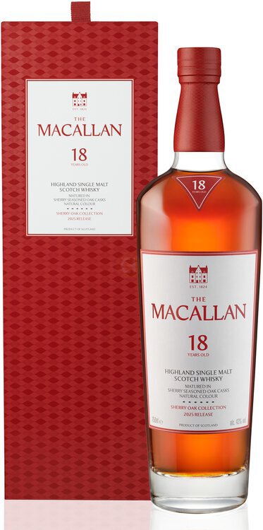 ウイスキー Macallan 18 Year Old Sherry Oak 700ml The Macallan Sherry Oak 18 Years Old NV 750 ml.