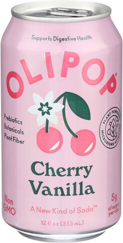 Olipop Cherry Vanilla Sparkling Tonic 1 Can
