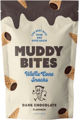 Muddy Bites Dark Chocolate Bite Sized Waffle Cone Snacks